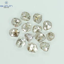 3.00 CT(13 Pcs) Polki Rosecut  Shape Natural Diamond Brown Color I2 Clarity (5.57 MM)