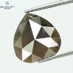 3.02 CT Pear Shape Natural Loose Diamond Brown Color I3 Clarity (10.25 MM)