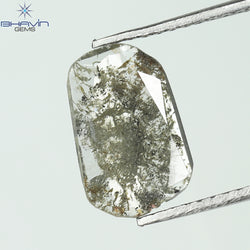0.74 CT Slice Shape Natural Diamond Salt And Pepper Color I3 Clarity (11.23 MM)