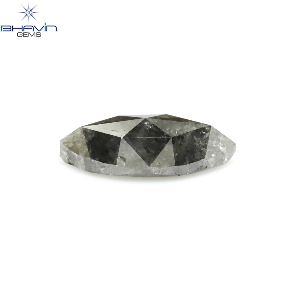 0.91 CT マーキス シェイプ ナチュラル ルース ダイヤモンド ソルト アンド ペッパー カラー I3 クラリティ (7.00 MM)