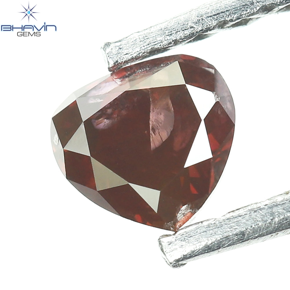 0.22 CT, Heart Diamond, Pink Color,  Heart Cut, Clarity I1