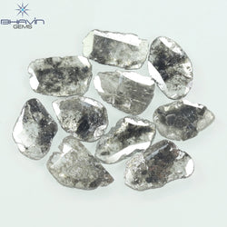 5.60 CT/10 Pcs Slice Diamond Salt And Pepper Color Clarity I3 (10.17 MM)