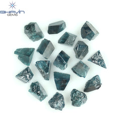 8.43 CT/27 PCS Blue Color Rough Diamond Natural loose Diamond I3 Clarity (3.77 MM)