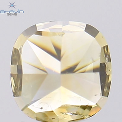 0.51 CT Cuhion Shape Natural Diamond Green Yellow (Chameleon) Color SI2 Clarity (4.43 MM)