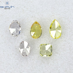 0.35 CT/5 Pcs Mix Shape Natural Diamond Mix Color VS2 Clarity (3.26 MM)
