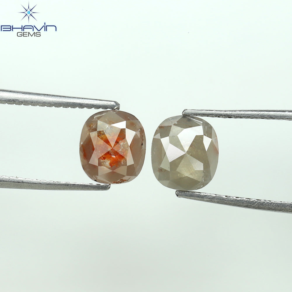1.00 CT/3 ピース ミックス シェイプ ナチュラル ダイヤモンド ソルト アンド ペッパー カラー I3 クラリティ (4.30 MM)
