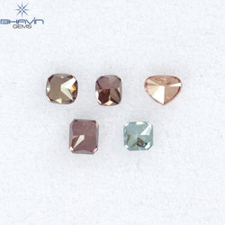 0.28 CT/5 Pcs Mix Shape Natural Diamond Pink Color SI2 Clarity (2.40 MM)