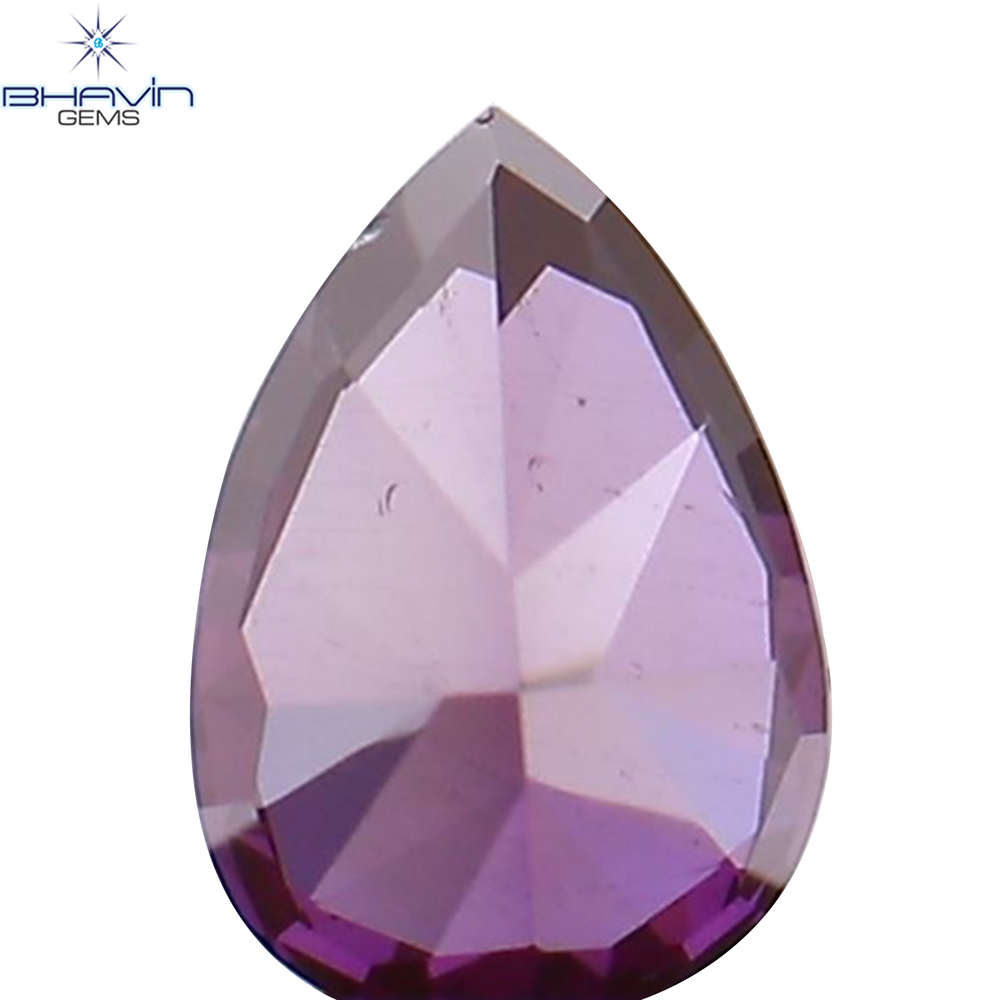 0.14 CT Pear Shape Natural Diamond Enhanced Pink Color VS1 Clarity (4.02 MM)