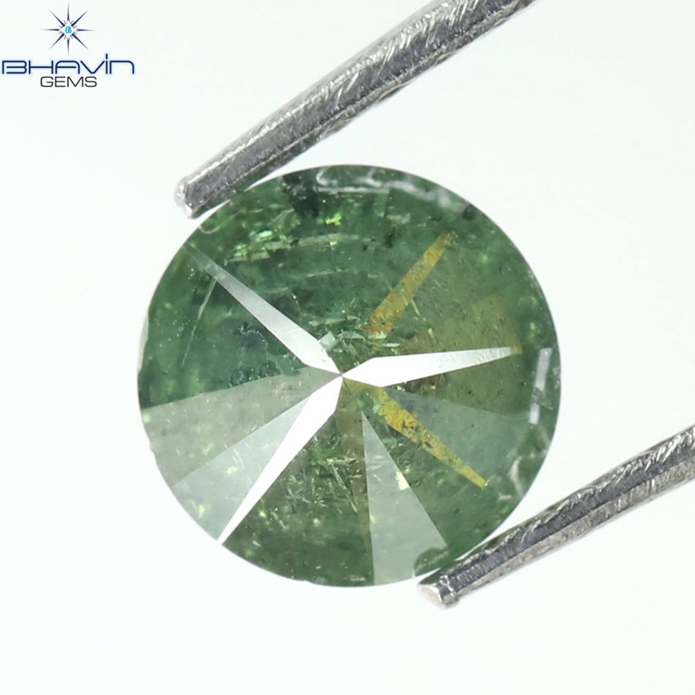 0.76 CT Round Diamond Natural Loose Diamond Green Color I3 Clarity (5.86 MM)