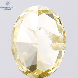 0.51 CT Oval Shape Natural Diamond Orange Yellow Color I1 Clarity (5.64 MM)