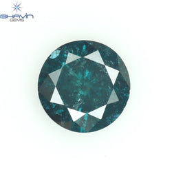 0.40 CT Round Diamond Natural Diamond Blue Color I3 Clarity (4.66 MM)