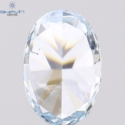 0.11 CT Oval Shape Natural Diamond Greenish Blue Color VS2 Clarity (3.60 MM)