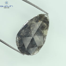 5.29 CT ペア スライス シェイプ ナチュラル ダイヤモンド グレー カラー I3 クラリティ (22.00 MM)