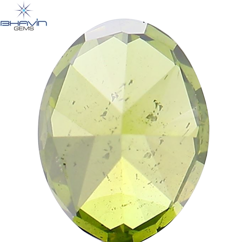 1.04 CT Oval Shape Natural Diamond Green Color SI2 Clarity (7.00 MM)