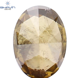0.37 CT Oval Shape Natural Diamond Brown Color I2 Clarity (5.00 MM)