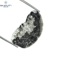 2.15 CT Slice Shape Natural Diamond Salt And Pepper Color I3 Clarity (16.58 MM)