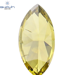 0.29 CT Marquise Shape Natural Diamond Enhanced Yellow Color SI1 Clarity (6.12 MM)