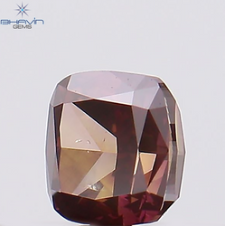 0.24 CT, Cushion Diamond, Brown-Pink Color, Clarity  SI1(3.41 MM)