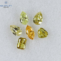 0.89 CT/6 PCS Mix Shape Natural Diamond Mix Color VS2 Clarity (4.90 MM)