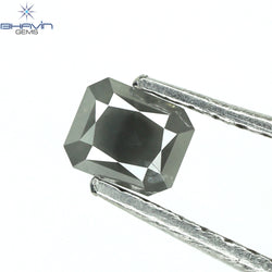 0.35 CT Radiant Shape Natural Diamond Gray Color I3 Clarity (4.00 MM)