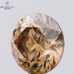 0.85 CT Round Shape Natural Diamond Brown Color SI1 Clarity (5.90 MM)