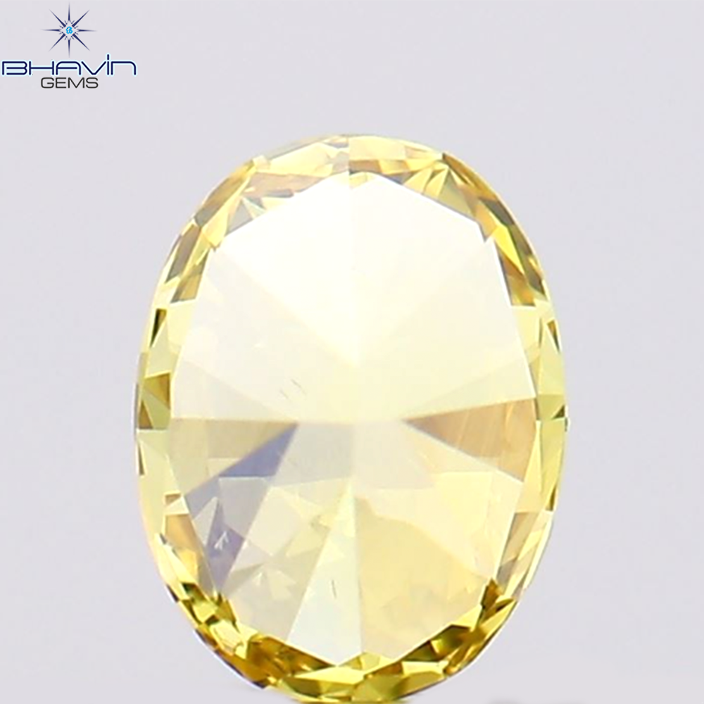 0.20 CT Oval Shape Natural Diamond Yellow Color VS1 Clarity (4.15 MM)