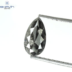 0.70 CT Pear Shape Natural Loose Diamond Salt And Pepper Color I3 Clarity (7.97 MM)