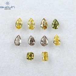 0.65 CT/10 Pcs Mix Shape Natural Diamond Mix Color VS2 Clarity (3.43 MM)