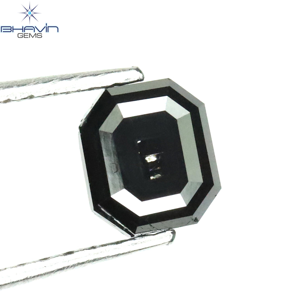 0.63 CT ラディアント シェイプ ナチュラル ダイヤモンド グリーン カラー I3 クラリティ (6.40 MM)