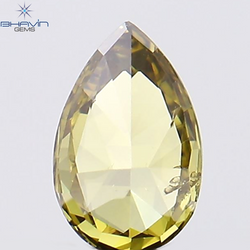 0.16 CT Pear Shape Natural Diamond Green Color SI1 Clarity (4.55 MM)