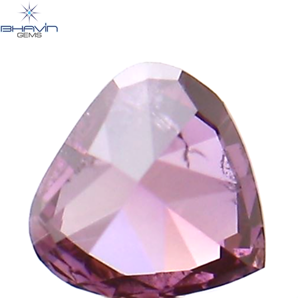 0.12 CT Heart Shape Natural Loose Diamond Pink Color SI2 Clarity (3.02 MM)