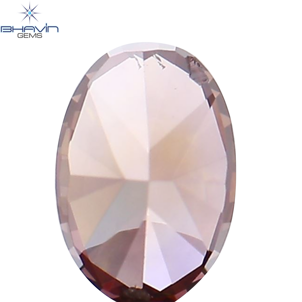 0.41 CT Oval Shape Natural Diamond Enhanced Pink Color VS2 Clarity (5.28 MM)