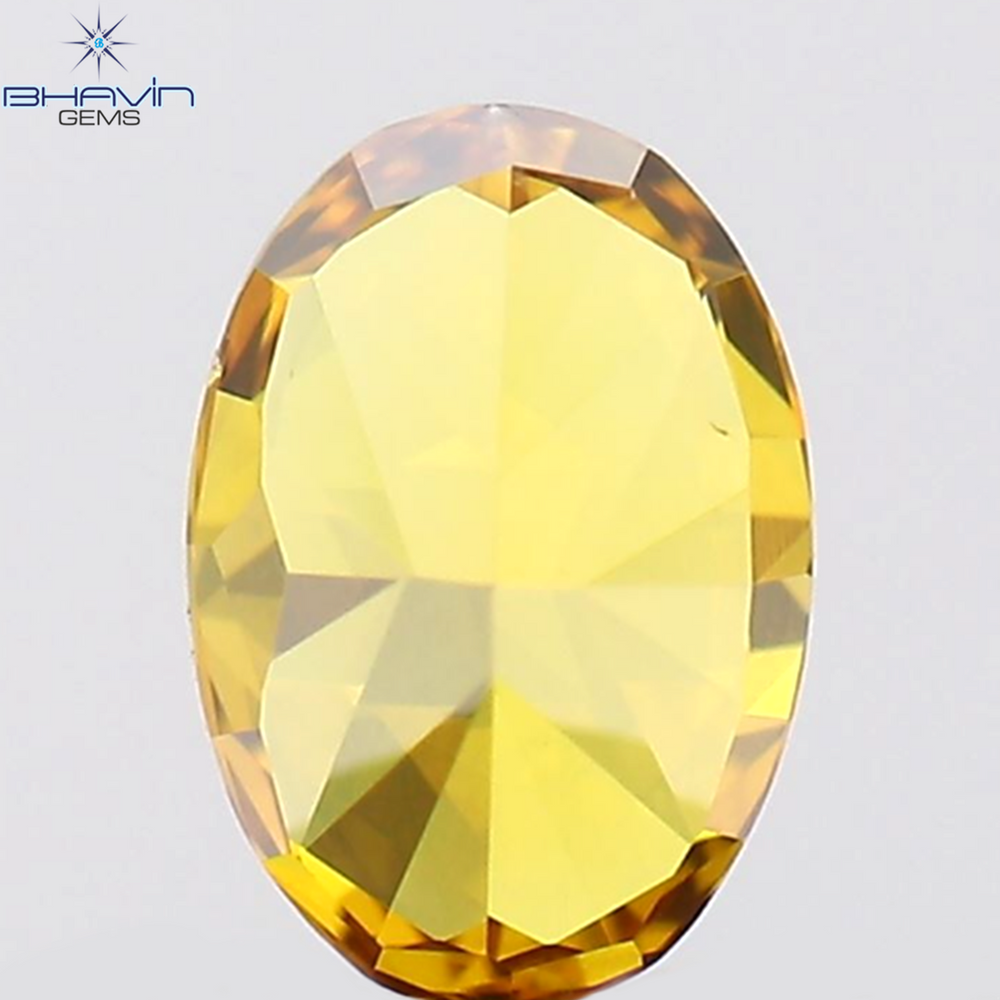 0.18 CT Oval Shape Natural Diamond Orange Color VS1 Clarity (4.21 MM)