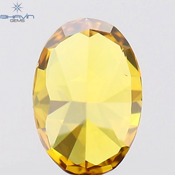 0.18 CT Oval Shape Natural Diamond Orange Color VS1 Clarity (4.21 MM)