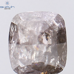 1.03 CT Cushion Shape Natural Diamond Pink Color I3 Clarity (6.00 MM)