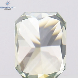 0.10 CT Radiant Shape Natural Diamond Bluish Green Color VS2 Clarity (2.93 MM)