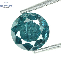 0.74 CT Round Diamond Natural Diamond Blue Color I3 Clarity (5.76 MM)