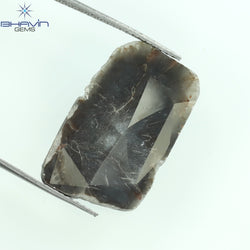 5.75 CT Slice Shape Natural Diamond Brown Gray Color I3 Clarity (22.00 MM)