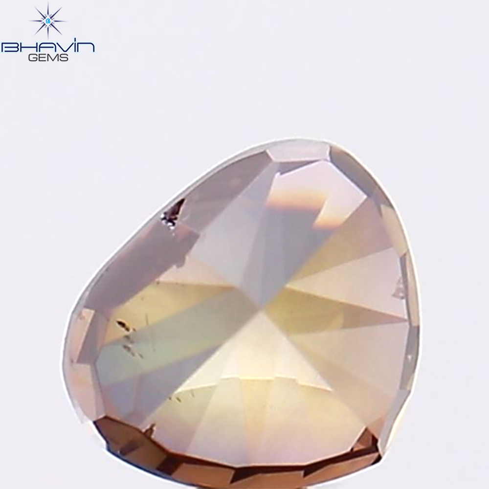 0.45 CT Heart Shape Natural Loose Diamond Pink Color SI1 Clarity (4.57 MM)