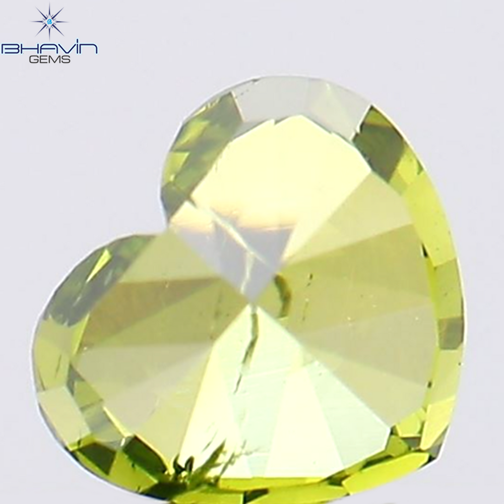 0.30 CT Heart Shape Natural Diamond Green Color SI2 Clarity (5.67 MM)