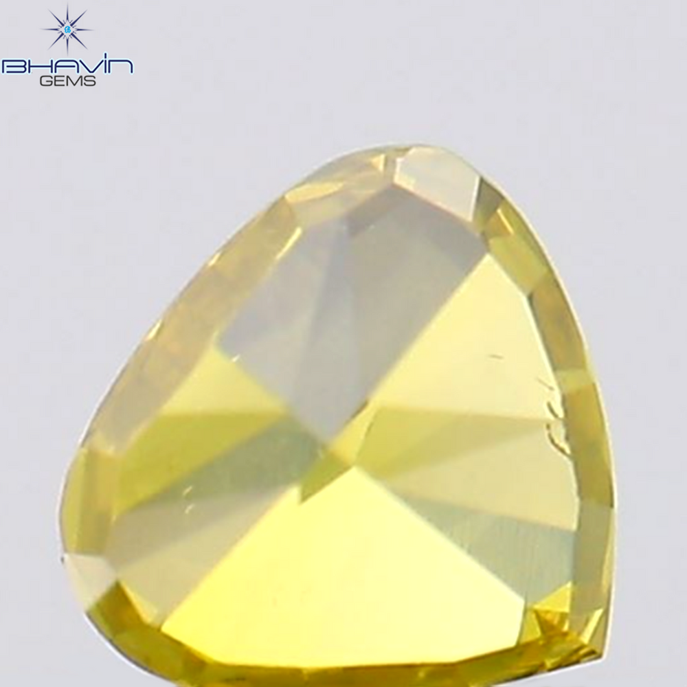 0.25 CT Heart Shape Natural Diamond Yellow Color VS2 Clarity (3.73 MM)