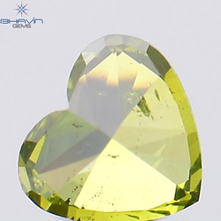 0.32 CT Heart Shape Natural Diamond Green Color SI2 Clarity (4.00 MM)
