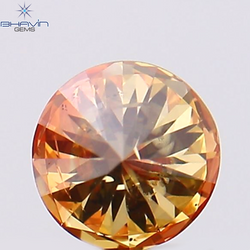 0.17 CT Round Shape Natural Diamond Pink Color SI1 Clarity (3.46 MM)