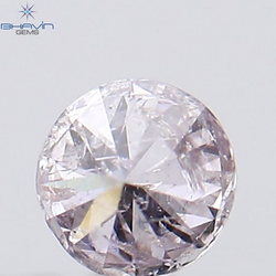 0.11 CT Round Shape Natural Diamond Pink Color I2 Clarity (3.13 MM)