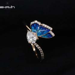 Round Diamond White Diamond Natural Diamond Ring Gold Ring Engagement Ring