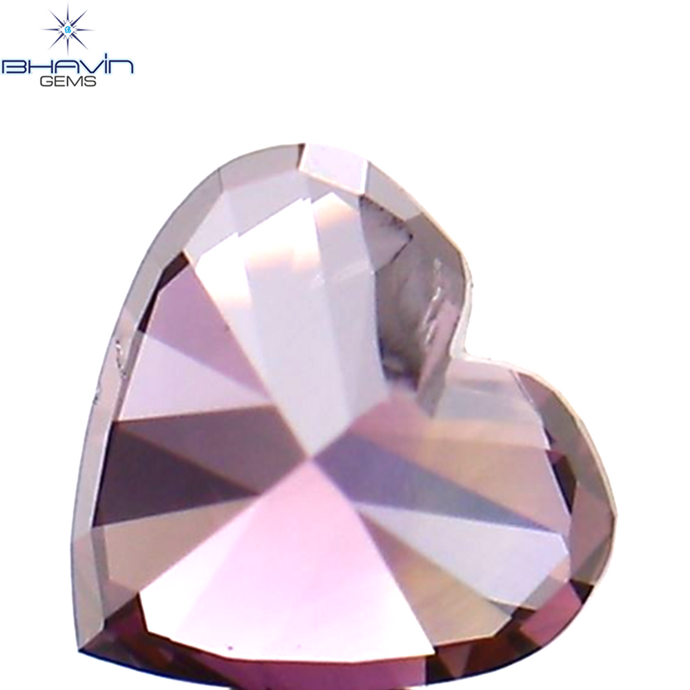 0.19 CT Heart Shape Enhanced Pink Color Natural Loose Diamond SI1 Clarity (3.54 MM)