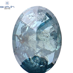 0.45 CT Oval Shape Natural Diamond Enhanced Blue Color I3 Clarity (5.63 MM)