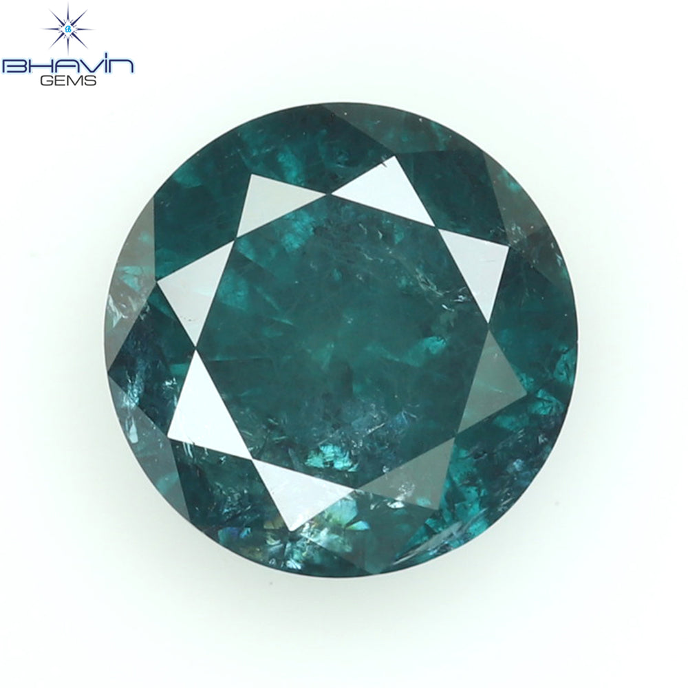0.73 CT Round Diamond Natural Diamond Blue Color I3 Clarity (5.72 MM)