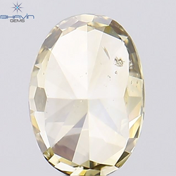 0.40 CT Oval Shape Natural Diamond Yellow Color SI1 Clarity (5.20 MM)