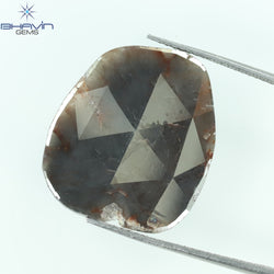 9.29 CT Slice Shape Natural Diamond Brown Gray Color I3 Clarity (21.00 MM)